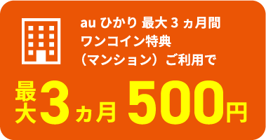 ワンコイン特典（マンション）