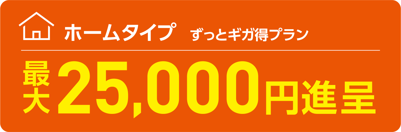 ホームタイプ  ずっとギガ得プラン